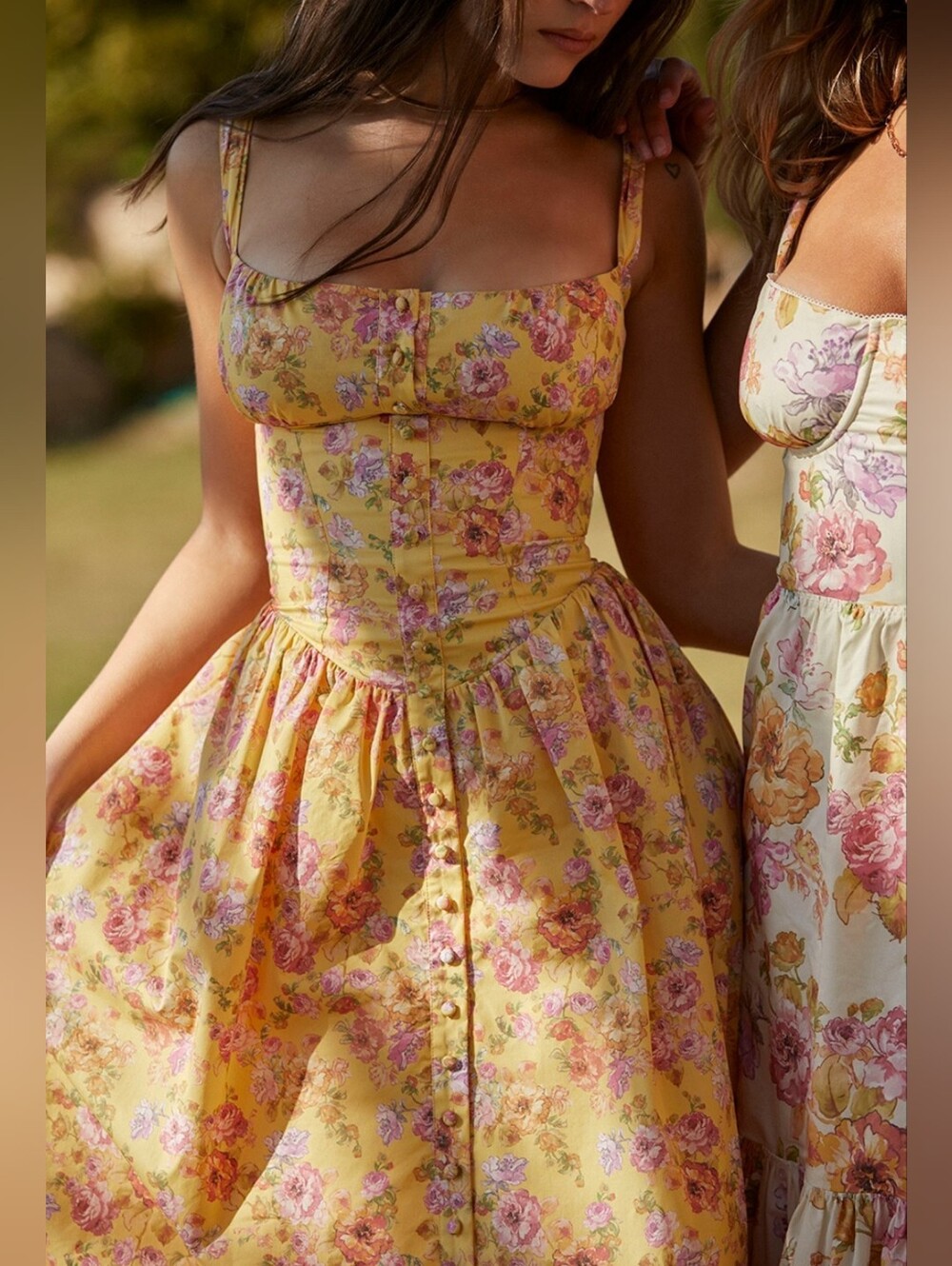 House of CB Tatiana Butter Print Midi Sundress